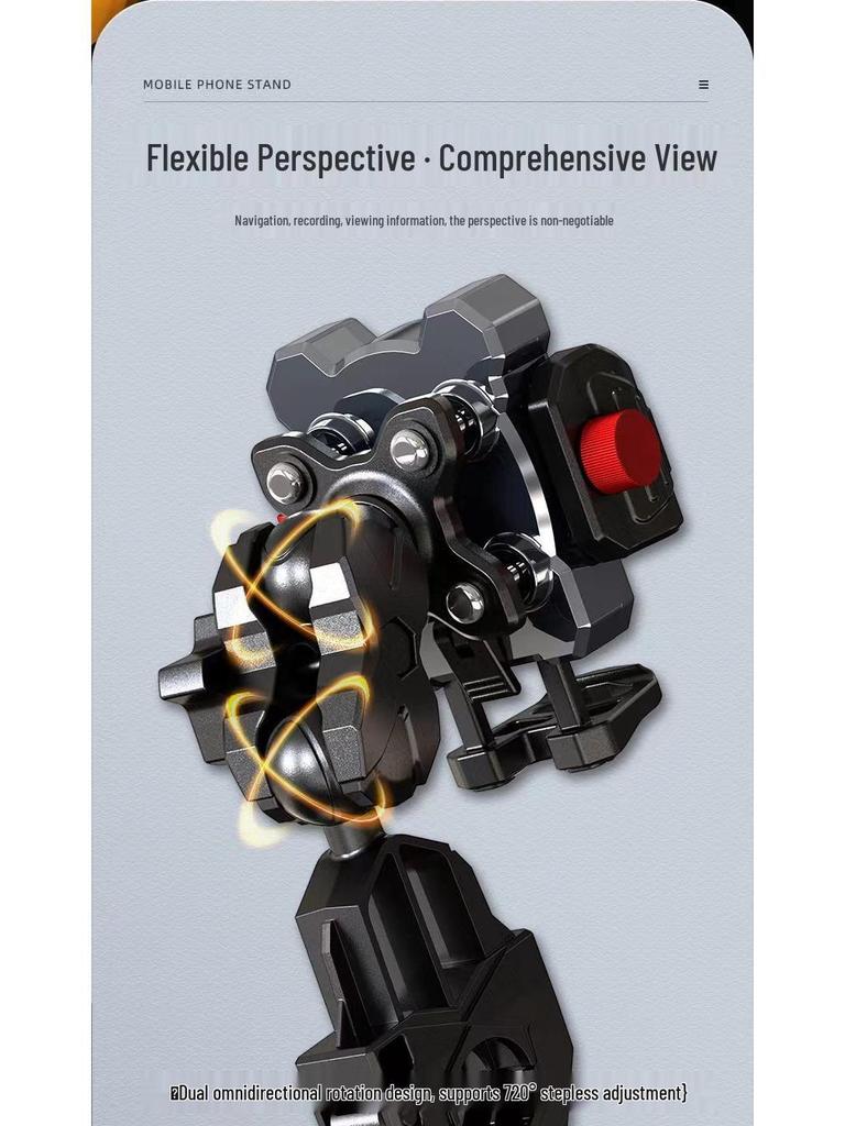 Motorcycle & Bicycle Anti-Shake Phone Mount for Delivery Riders