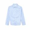2025 Women's Korean Style Plaid Slimming Shirt - Casual Long Sleeve Print for Spring & Autumn Students