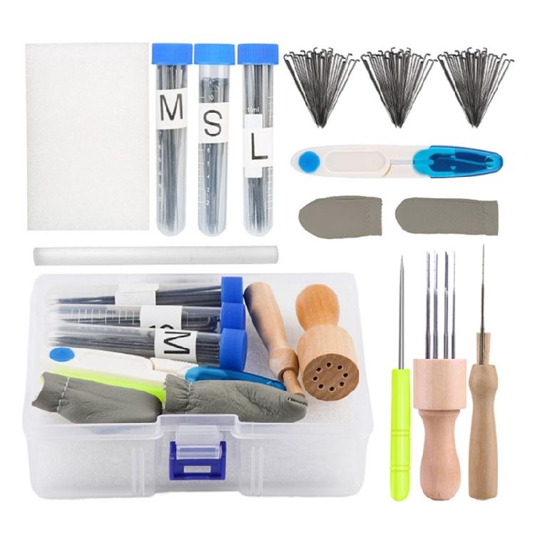 Nadelfilz Zubehör, Tier Nadelfilz Zubehör Wollfilz Werkzeug mit Holzgriff, Fingerlinge, Nadelröhrchen