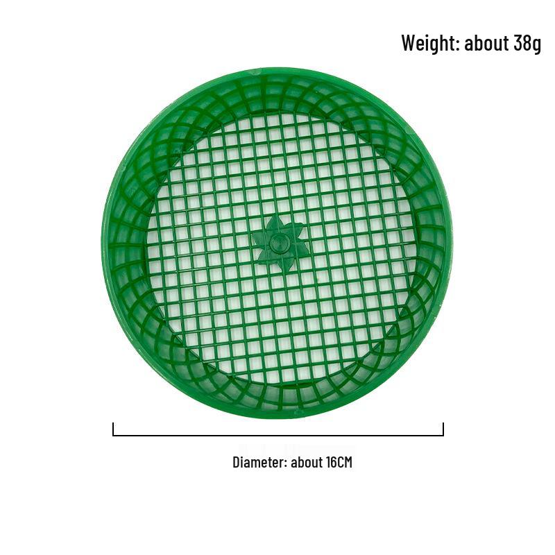 

Зеленый почвенный грохот: Пластиковый садовый инструмент для просеивания почвы, камней, гравия и частиц – Идеально подходит для посадки суккулентов. Diameter 16CM (6mm Mesh) зелёный