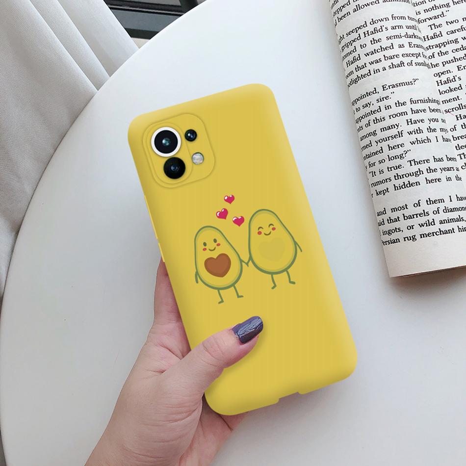 For Xiaomi Mi 11 Lite 5G NE 11i 11T Pro Case Cute Cat Love Heart Bumper Cover For Xiaomi Mi 11 11i Mi11 Lite 11t Pro 5G NE Case