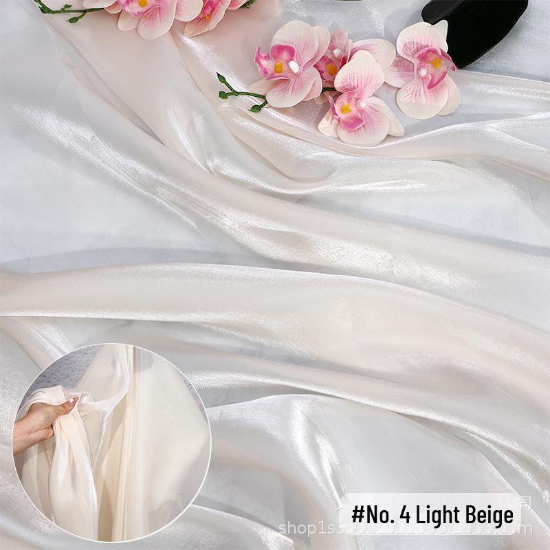 Křišťálová saténová organzová látka na Hanfu, svatební a večerní šaty, dětské oblečení