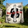 1pc Now You See Me Outdoor Flannel Blanket, Cozy & Warm Soft Te Playful Design, Napping Camping,