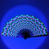 33cm Large Folding Hand Rave Fan Chinease/Japanese Music Colorful Fan Gradient Reflective Festival Dance Fan Fan Gifts Fold Q4C5
