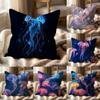Beautiful Marine Life Jellyfish Cushion Cover Multi-Scene Pillow Cover for Home & Car - Reversible, Soft & Durable for Daily Use