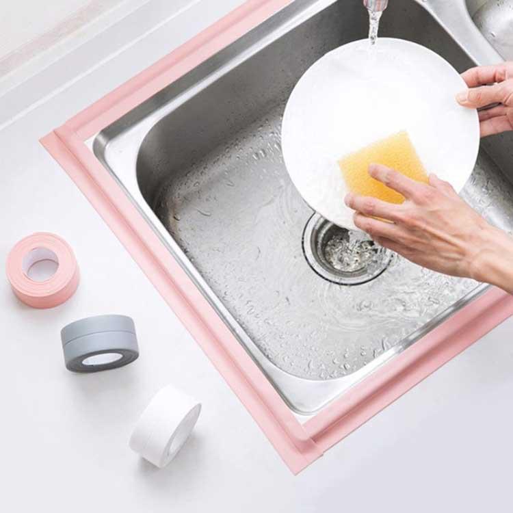 Adesivo da parete impermeabile in PVC autoadesivo lavello stufa striscia di crepa cucina bagno vasca da bagno nastro sigillante angolare impermeabile
