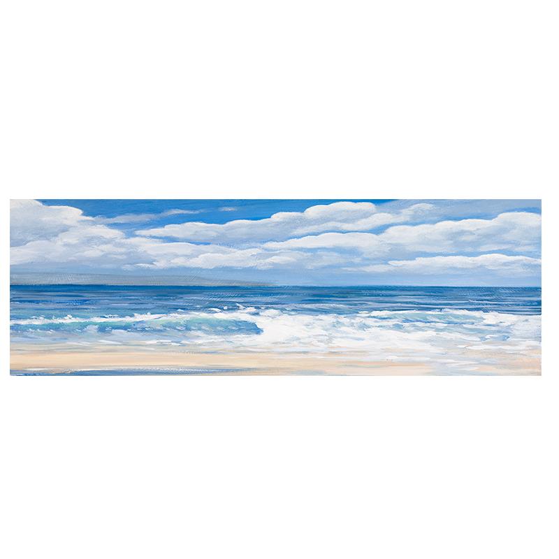 

Натуральное небо, океан, море, пляж, пейзаж, панорама, абстрактная живопись на холсте, постеры и принты, настенная художественная картина для гостиной 20x60cm