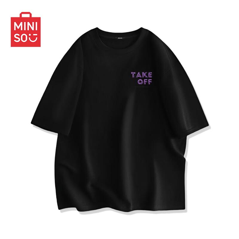 MINISO Men s Pure Cotton Loose Fit Graphic T-Shirt M