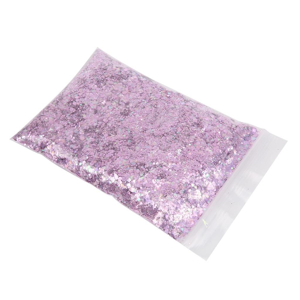 Nail Glitter 50g PET Dream Pink Hexagonal Resin Sequins for Body Face Hair Make Up Nail Art MHB‑22916