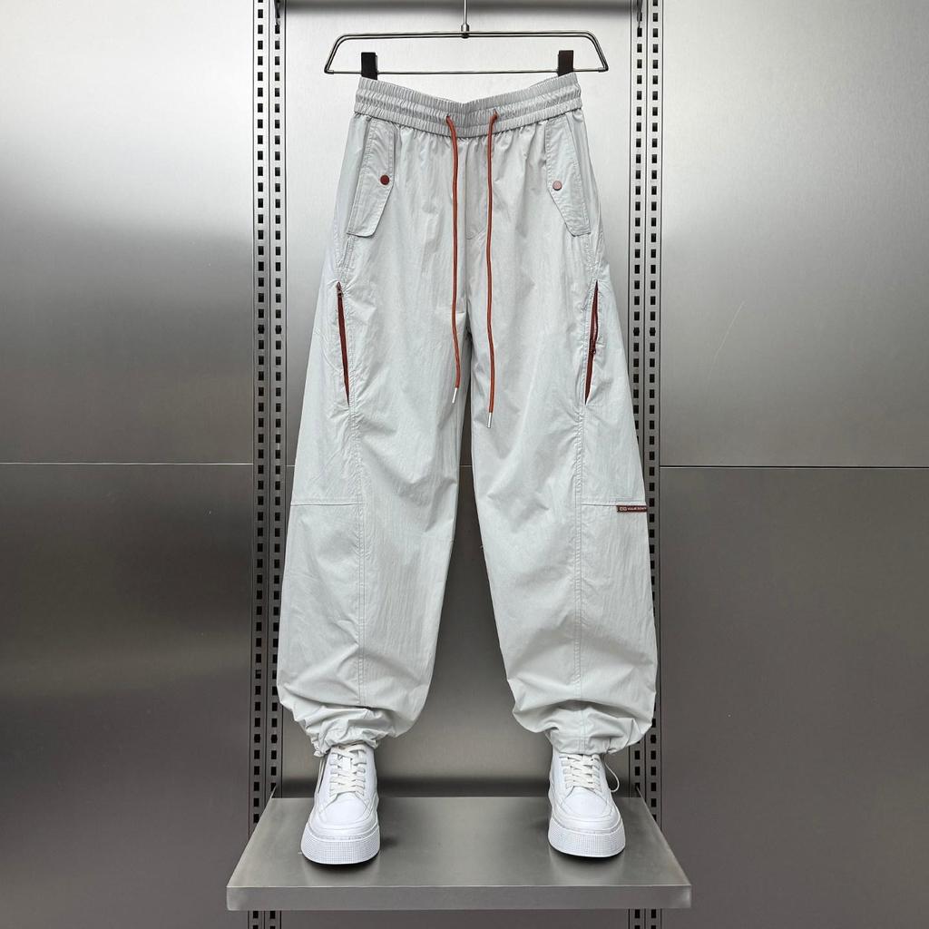Quick-drying Popular Straight Sweatpants Men's Explosive Trousers Scimitar New Summer Sports Casual Pants Thin