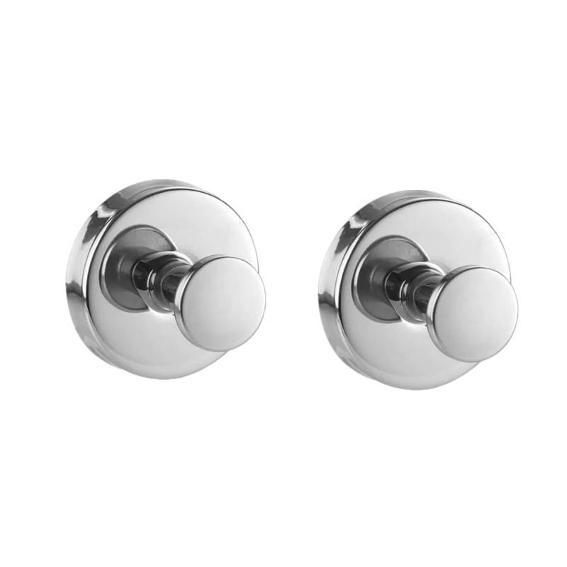 2/4Pcs Reusable Wall Mount Stainless Steel Suction Cup Hooks Waterproof Hangers for Home Office Bathroom