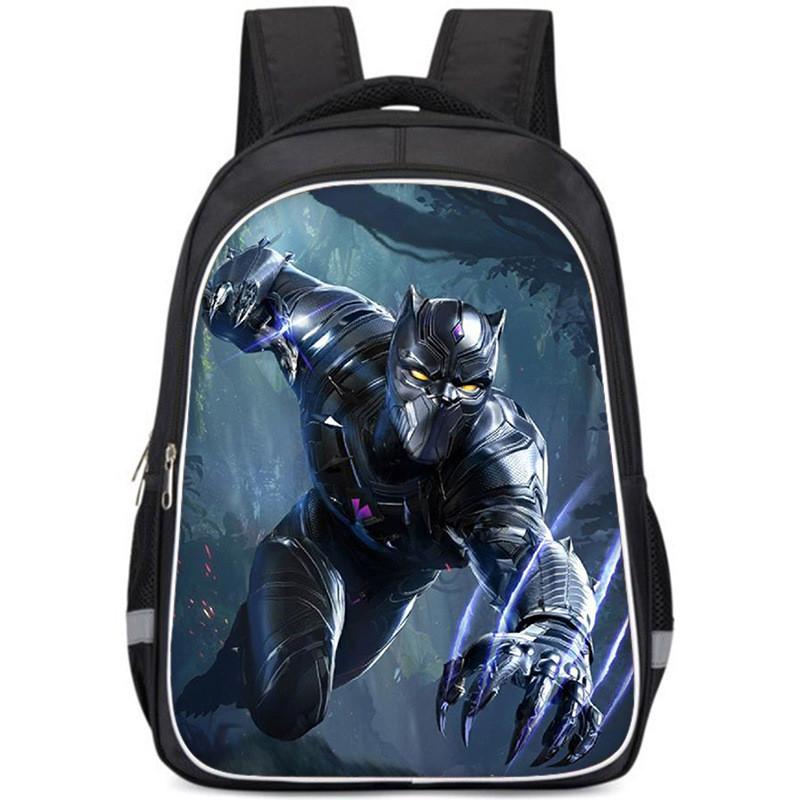 Large Capacity Lightweight Black Panther Kids Backpack For Boys And Girls School Use