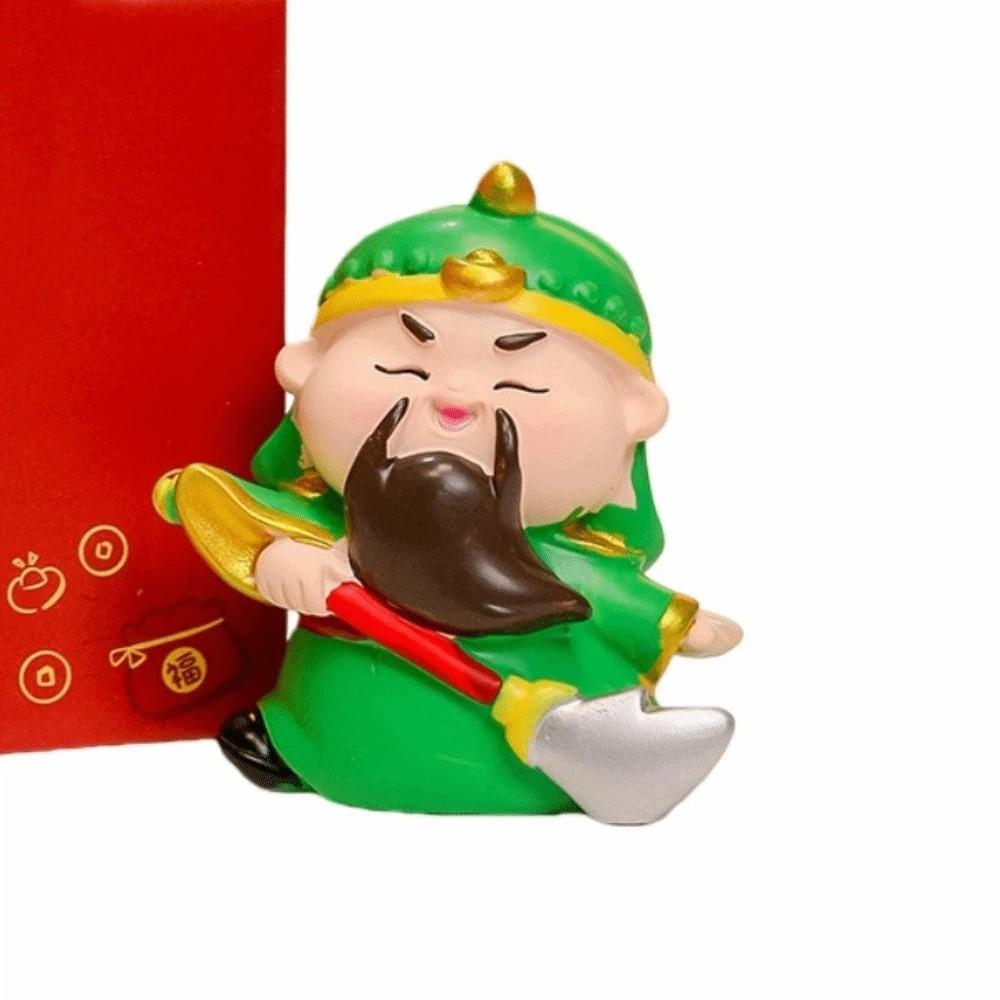 

Resin Chinese New Year Figurines Chinese God New Year Mascot Doll Office StyleL