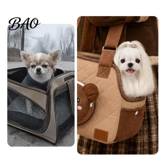 Cat Travel Carrier Quilted Purse, Breathable Pet Shoulder Bag, Mesh Window, Zipper Closure, Safety Buckle, Bag Cute Bear Elephant Front Pocket,