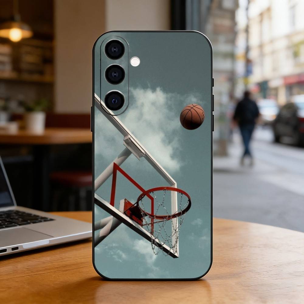 Basketball sports style Phone Case Black Silicone Soft For Samsung Galaxy A73,A72,A71,A70,A53,A52,A51