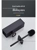 Stainless Steel Wall-Mounted Toilet Brush Set with Lid - Odor-Proof Bathroom Cleaning Tool