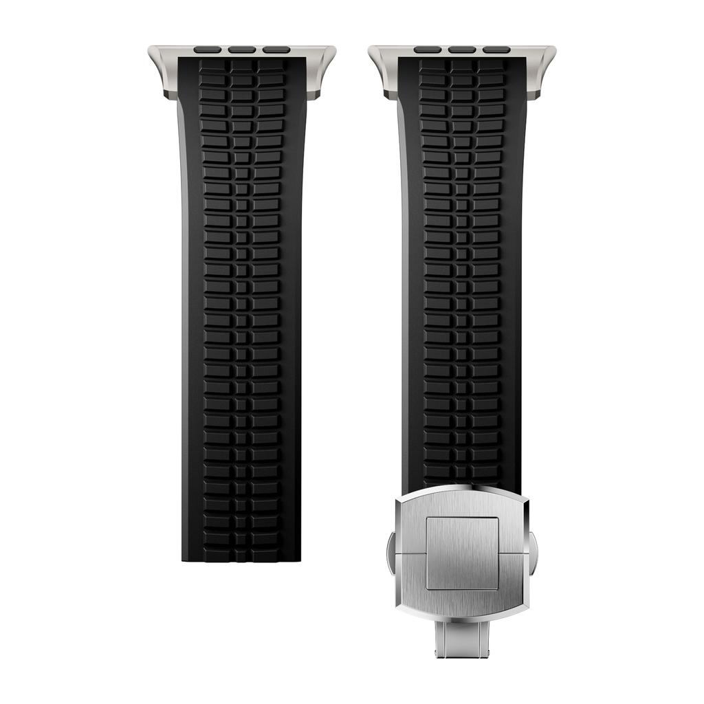 Men Bracelet for Apple Watch Ultra2 49mm Series 10 46mm Silicone Band Suitable Iwatch 7 8 9 45mm Se 4 5 6 44mm Adjustable Correa