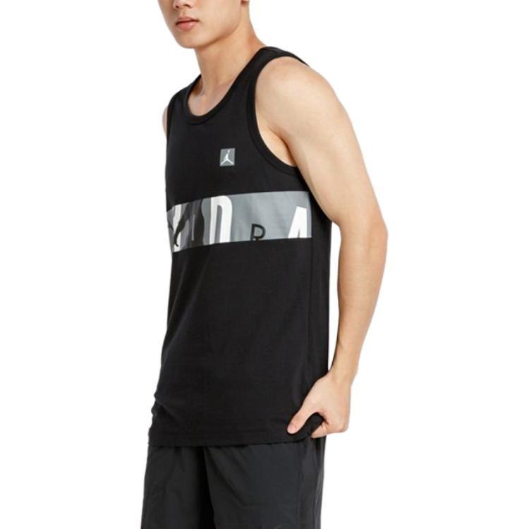 Jordan Tank Tops Men's Black Crew Neck Moderate Other CD5651-010
