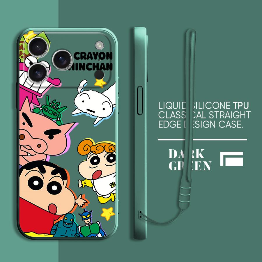 

Cartoon Fashion Shin-chan Phone Cover Case for Apple iPhone 17 Pro Max 12 Plus 15 Air 13 Mini XS XR 7 8 11 16 iPhone17