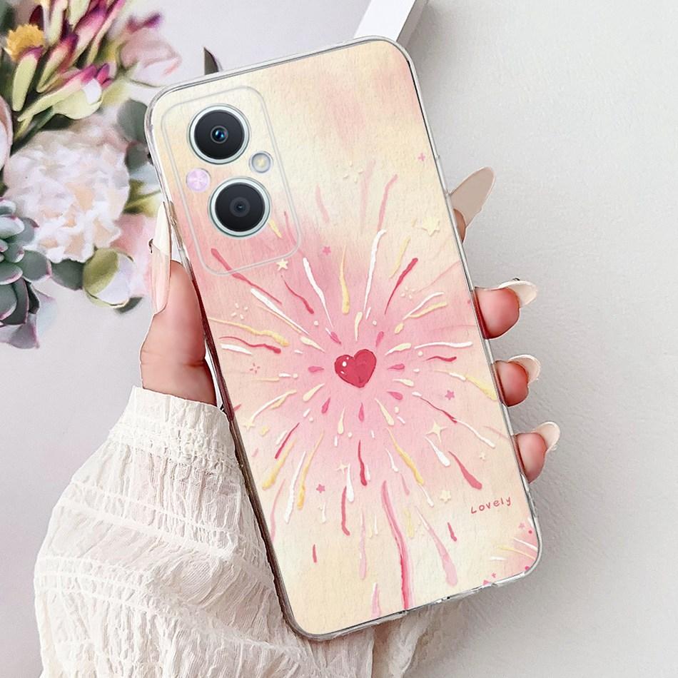 For OPPO Reno7 Z 5G / Reno8 Z 5G Elegant Floral Butterfly Phone Case For Oppo Reno 7Z 8Z 5G Soft Silicone TPU Cases