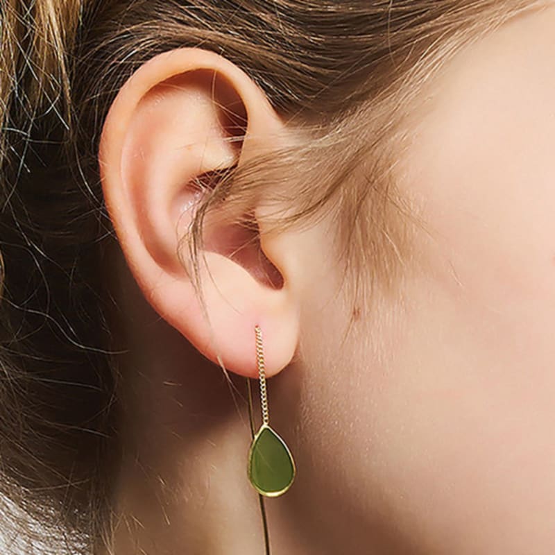 

Dana Burton Noir Teardrop Earrings soft yellow