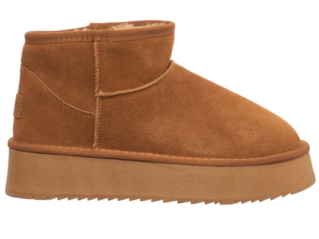 Women' Leather Ankle Boots - Solo Soprani Couture - Scw421P05/02 Hugh Platform Camel 40