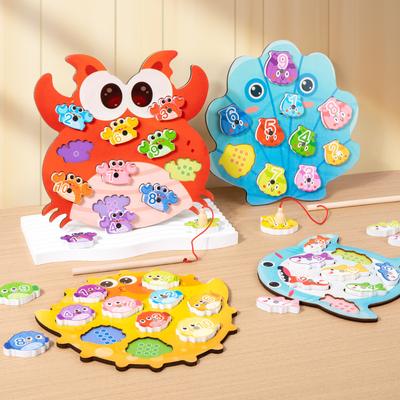 Children'S Early Education Puzzle Various Scenarios Magnetic Fishing Toys Enlightenment Digital Cognitive Matching Game