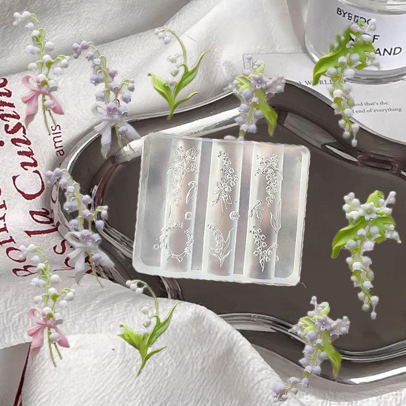 

Ландыш 3D Силиконовая Форма для Ногтей Цветочный Нейл-арт Резная Форма Шаблон DIY Украшение для Ногтей Дизайн для Маникюра Инструменты