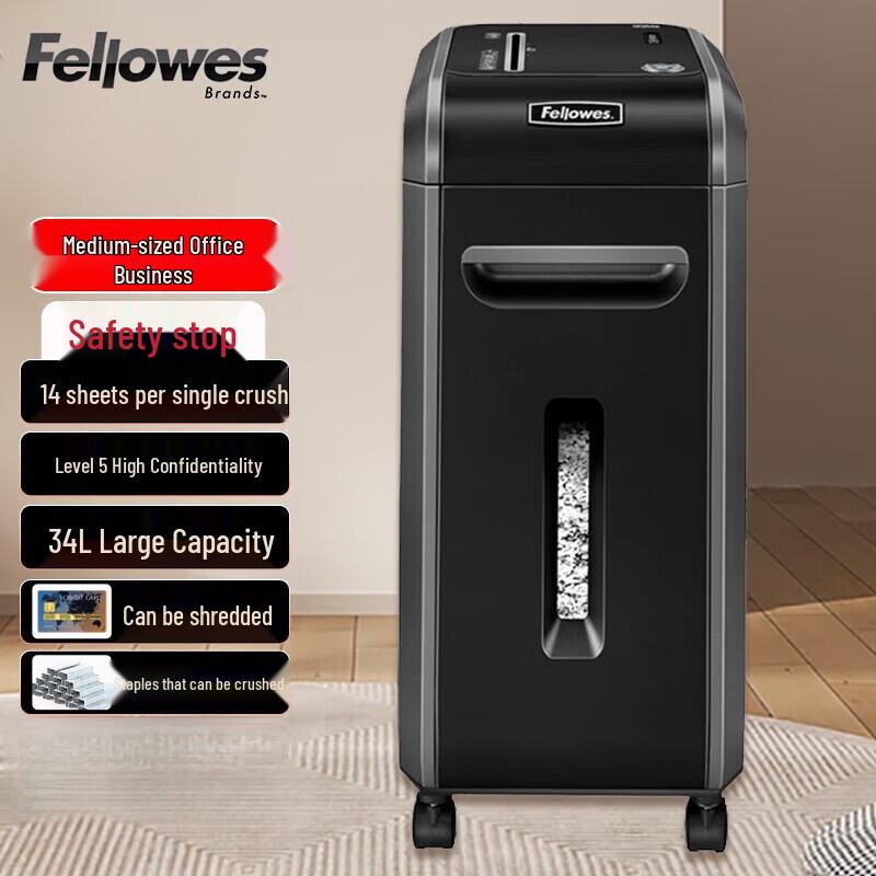 Fellowes 99MS Micro-Cut Commercial Shredder CN plug (adapter included)