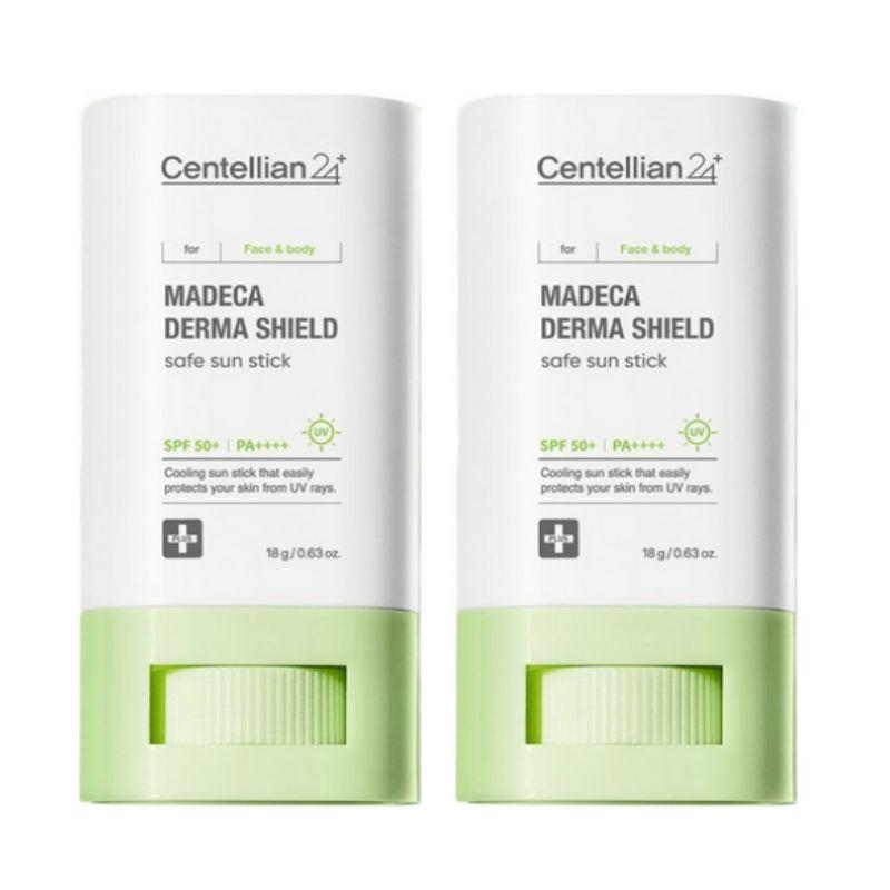 

Centellian24 Madeca Derma Shield Safe Sun Stick SPF50+ PA++++ 18g x2 UV Protection Portable Sunscreen Stick for Sensitive Skin