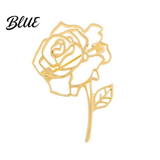 Floral Lapel Pin Rose Brooch Zinc Alloy Metal Versatile Stylish