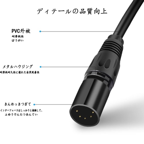 XLR Microphone Cable, Canon Cable, Microphone Extension, Male to Female, XLR Balanced Connection, for Microphone Recording, Compatible with Condenser