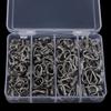 170pcs Stainless Steel Oval Split Rings Fishing Connectors 4 Sizes
