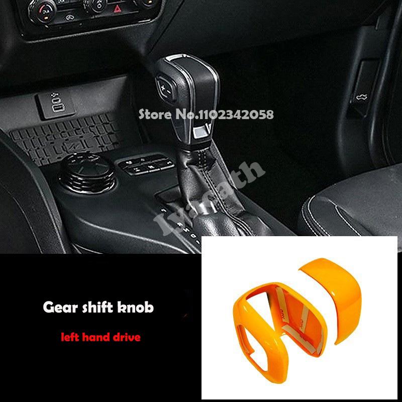 LHD RHD For Ford Ranger Wildtrak T9   2024 ABS yellow gear shift panle steering wheel Central Screen trument cover