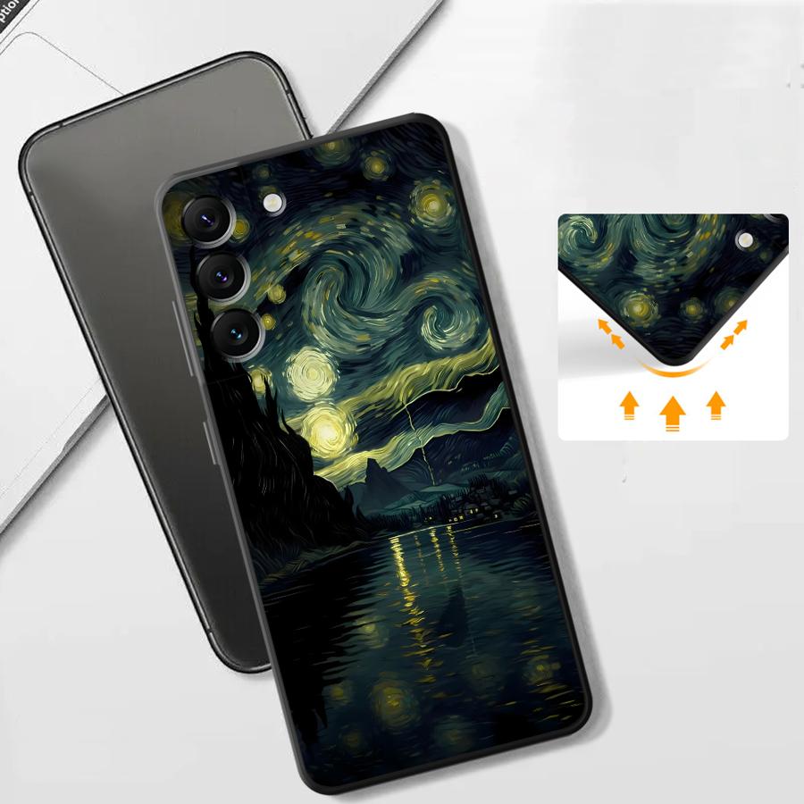Van Gogh Starry Sky Oil Painting Phone Case for Samsung Galaxy A21s A22 A23 A25 A33 A34 A52s A53 A54 A55 A71 A26 A36 A56 Cover