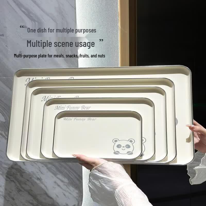 Ins-Style Large Rectangular Plastic Serving Tray