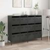 VidaXL Black Buffet 135x39x103.5 Cm Cold-Rolled Steel, Storage Cabinet, Kitchen Storage Cabinet, Cabinet 3307173