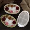 Elliptical Shape Silicone Mold for Resin Plaster and Cement Trays Home Decorative Crafting Tool Silicone Texture