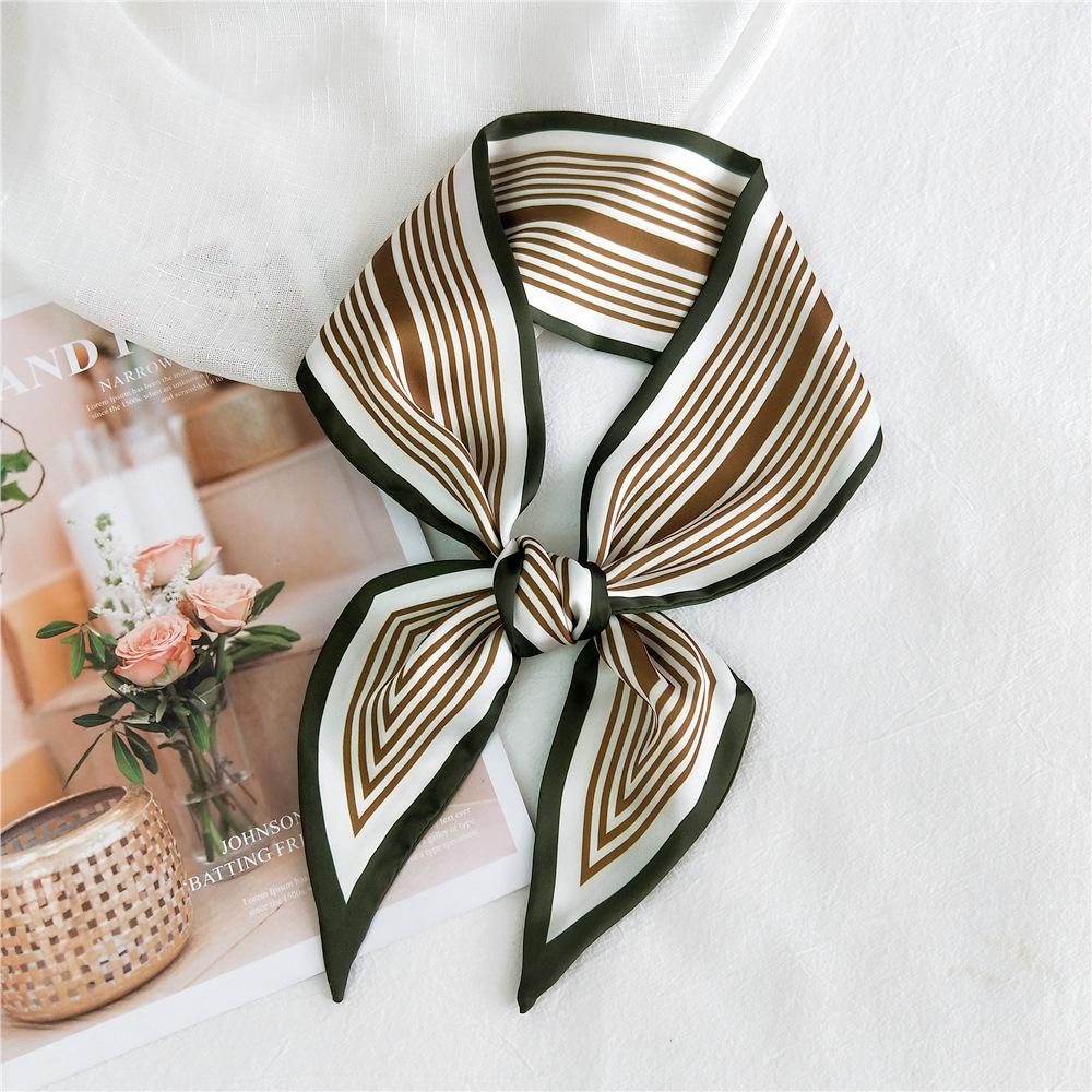 

Новые шарфы Шелковые шарфы Женские весенние и осенние длинные декоративные профессиональные шарфы Летние тонкие стили в сочетании с рубашками Стильные 9*100cm