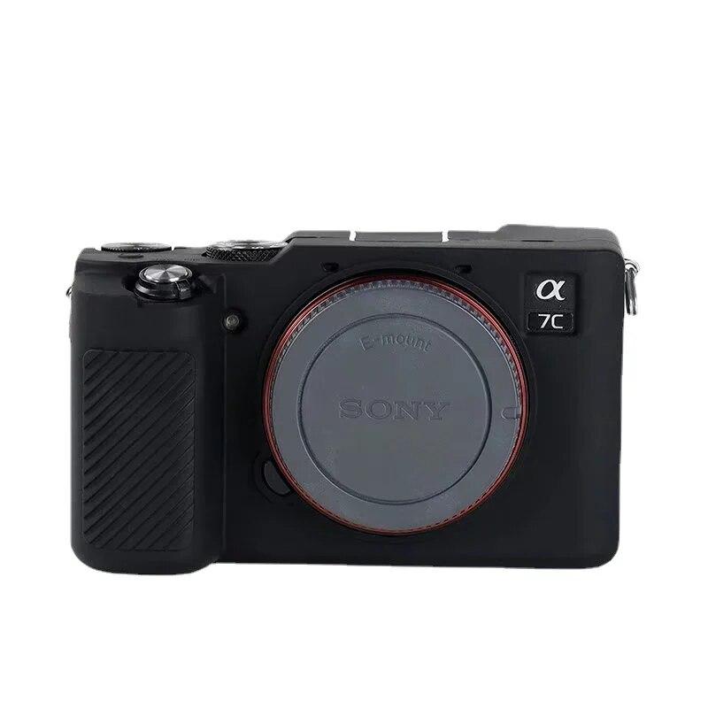 

Силиконовый чехол Sony A7C, резиновый чехол, защитная рамка для камеры Sony A7C Alpha 7C ILCE-7C, мягкий чёрный
