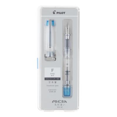 Pilot Prera Iro-Ai Transparent Light Blue Fountain Pen Fine Nib with CON-40 Converter