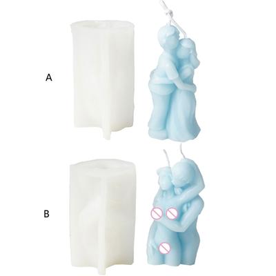 Handmade Embraced Men Women Candle Mold Soft Silicone Resin Mould for Handcraft