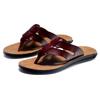 Fashion Summer Flip-flops Male Half Drag New Handmade Flats Man's Leather Sandals Stylish Beach Slippers Quick Dry Wading Aqua Shoes