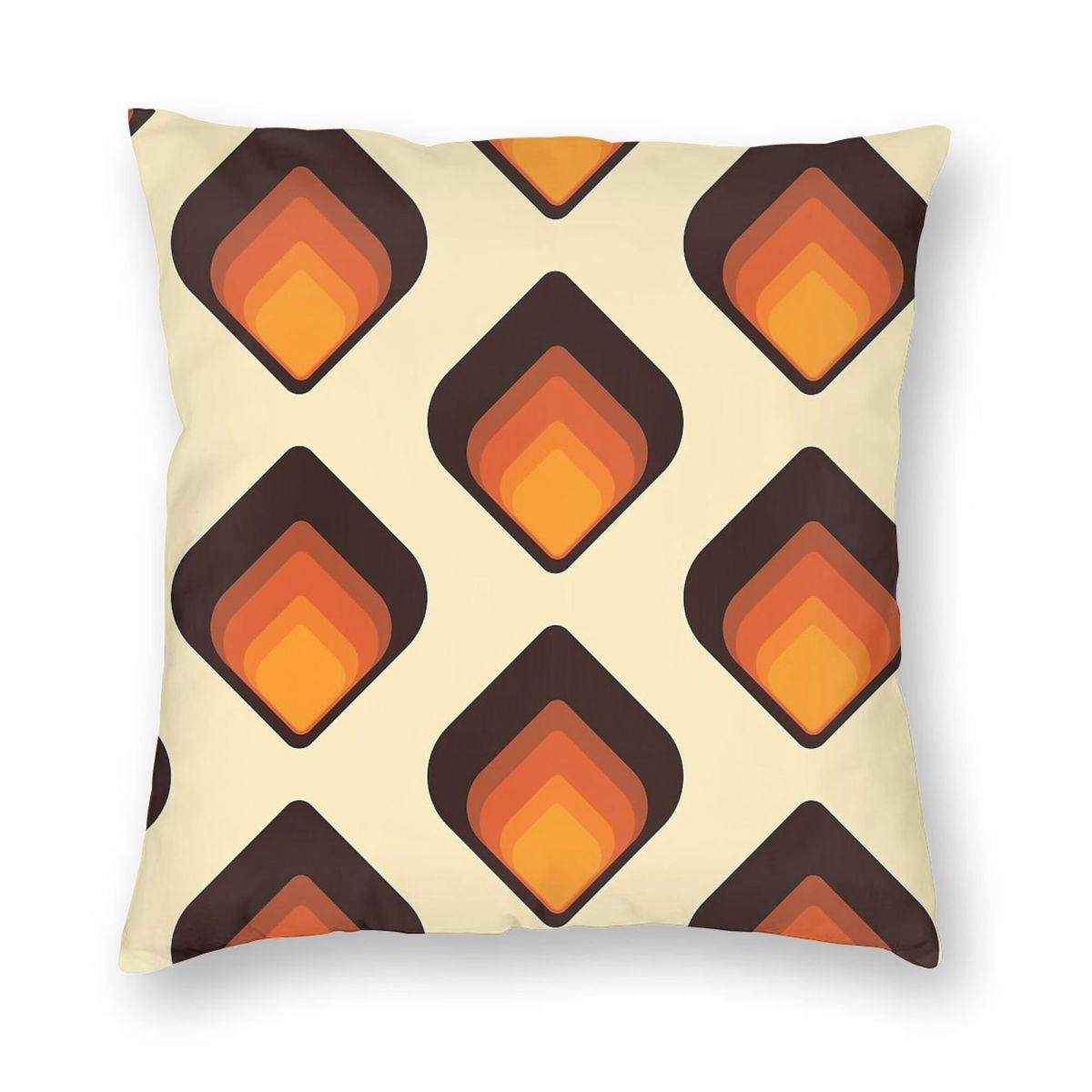 

MidCentury Modern Orange Tear Drop Pillowcase Polyester Linen Velvet Pattern Zip Decor Throw Pillow Case Car Cushion Cover 18 30x30cm