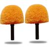 2 Pack Orange Twist-On Cobweb Duster Head, Fits Standard 3/4 Inch Threaded Poles, Spider Web Duster Brush For Outdoor & Indoor Cleaning