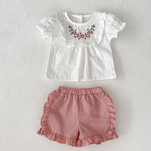 2025 New Summer 0-3Yrs Children Clothes Suit Sleeveless Solid Color Denim Vest+Shorts Newborn Baby Girls Clothing Set