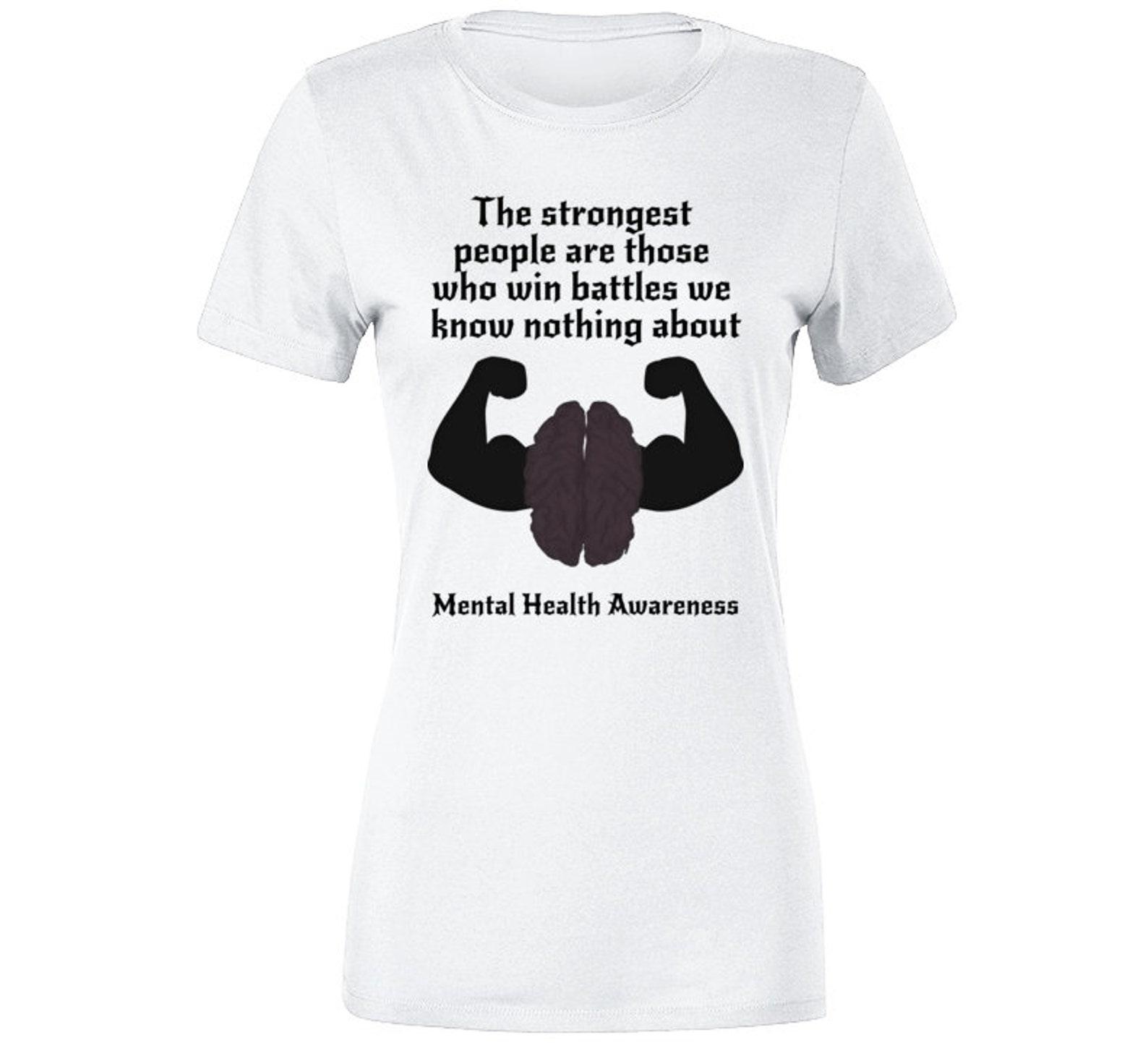 Mental Health Awareness Strengh Ladies T Shirt 2XL