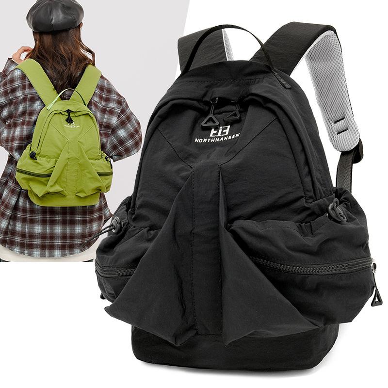 Schoolbag New Lightweight Design Sense Fashion Large Capacity Casual Backpack Women's Simple Autumn Outing Spring and Autumn Portable Backpack