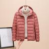 Women's Stand Collar Long Sleeve Puffer Jacket Regular Fit Commuter Style Lightweight Down Jacket