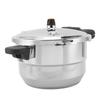 Pressure Cooker with Steaming Rack Stainless Steel Pressure Canner Compatible with Gas Induction
